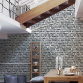 BB51123 Stone Symphony Motif Bricks and More Multi-Colour, Grey and Black Wallpaper By Galerie