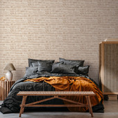 BB51129 Rocky Retreat Motif Bricks and More Beige and Cream Wallpaper By Galerie