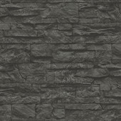 BB51153 Graceful Granite Motif Bricks and More Grey and Black Wallpaper By Galerie