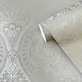 AM22002-2 Lace Zen Bronze Brown Wallpaper By Galerie AM22002-2 Lace Zen Bronze Brown Wallpaper By Galerie