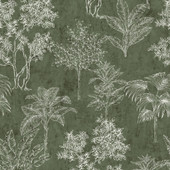 DWP0361-01 Floating Foliage Zen Green Wallpaper By Galerie DWP0361-01 Floating Foliage Zen Green Wallpaper By Galerie