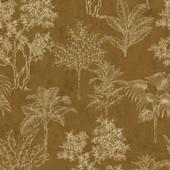 DWP0361-04 Floating Foliage Zen Gold Wallpaper By Galerie DWP0361-04 Floating Foliage Zen Gold Wallpaper By Galerie