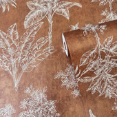 DWP0361-07 Floating Foliage Zen Orange Wallpaper By Galerie DWP0361-07 Floating Foliage Zen Orange Wallpaper By Galerie