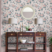 130096 Maya Linen Wallpaper by Laura Ashley