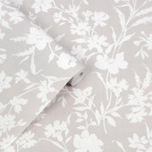 130110 Rye Dove Grey Wallpaper by Laura Ashley
