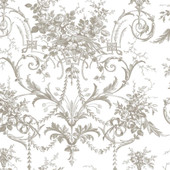 130111 Tuilieries Dark Dove Grey Wallpaper by Laura Ashley