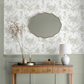 130112 Tuilieries Sage Green Wallpaper by Laura Ashley