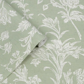 130116 Lloyd Sage Green Wallpaper by Laura Ashley