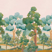 BLD106157704 L'été Indien Vert Large Panel Balade Wallpaper by Caselio BLD106157704 L'été Indien Vert Large Panel Balade Wallpaper by Caselio