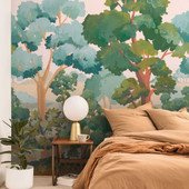 BLD106157704 L'été Indien Vert Large Panel Balade Wallpaper by Caselio BLD106157704 L'été Indien Vert Large Panel Balade Wallpaper by Caselio