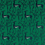 332673 Deco Deer Velvet Icons Malachite Fabric by Zoffany