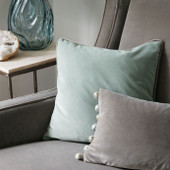 331619 Quartz Velvet Silver Fabric by Zoffany 331619 Quartz Velvet Silver Fabric by Zoffany