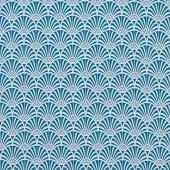 F1351/04 Zellige Prince of Persia Teal Fabric by Clarke and Clarke