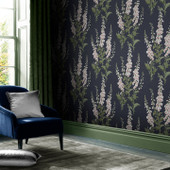 130308 Foxglove Concerto Midnight Wallpaper By Graham & Brown
