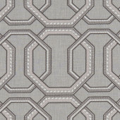 F1451/01 Repeat Origins Charcoal Fabric by Clarke and Clarke
