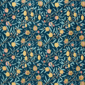 236924 Fruit Velvet Rouen Velvets Indigo/Slate Fabric by Morris & Co