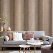 10400-32 Acoustic Wood Panelling Beige Wallpaper By Erismann