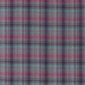 236745 Samphrey Check Islay Wools Fig/Teal Fabric by Sanderson