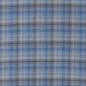 236747 Samphrey Check Islay Wools Indigo/China Fabric by Sanderson