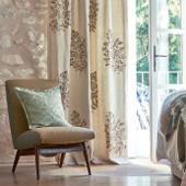 236721 Wendell Embroidery Elysian Honey/Grey Fabric by Sanderson