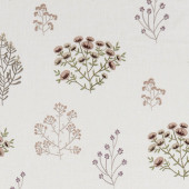 F1431/01 Floris Botanist Blush/Damson Fabric by Clarke and Clarke