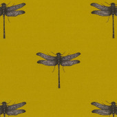 F1327/04 Azure Eden Ochre Fabric by Clarke and Clarke