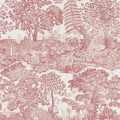 217505 Highgrove Toile Highgrove Madder Rose Wallpaper by Sanderson