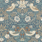 140503 Strawberry Thief Washed Blue William Morris at Home Wallpaper by Graham & Brown