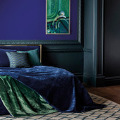 333008 Curzon Maze Lazuli Fabric by Zoffany
