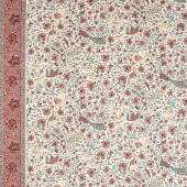 322780 Mughal Menagerie Indienne Indigo/Madder Fabric by Zoffany