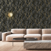 400136 Pandora Black Gold Vasari Wallpaper by Rasch 400136 Pandora Black Gold Vasari Wallpaper by Rasch