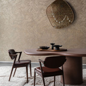 60102A Impasto Emblème Shiny Taupe Wallpaper By Arte 60102A Impasto Emblème Shiny Taupe Wallpaper By Arte