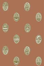 LIN-055-032-056 Linear Cameos Roll II Wallpaper by Josephine Munsey