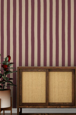 MHP-063-066 Medium Hand Pained Stripe Roll II Wallpaper by Josephine Munsey