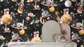 BMGI006/02C Cosmic Groove Charcoal Wallpaper by Brand McKenzie BMGI006/02C Cosmic Groove Charcoal Wallpaper by Brand McKenzie