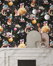 BMGI006/02C Cosmic Groove Charcoal Wallpaper by Brand McKenzie BMGI006/02C Cosmic Groove Charcoal Wallpaper by Brand McKenzie
