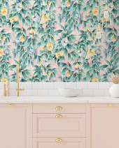 BMGI006/04D Disco Lemons Dusty Teal Wallpaper by Brand McKenzie