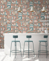 BMGI006/05A Liquid Lab Mocha Wallpaper by Brand McKenzie
