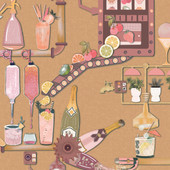 BMGI006/05C Liquid Lab Sunrise Wallpaper by Brand McKenzie