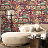 BMGI006/06B Mayhem Mansion Grape Wallpaper by Brand McKenzie