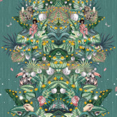 BMGI006/07B Paradise Party Eucalyptus Wallpaper by Brand McKenzie
