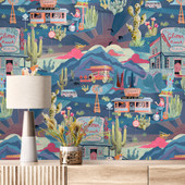 BMGI006/08B The Glitter Ranch Dusk Wallpaper by Brand McKenzie