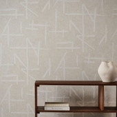 113329 Dolmens Defined Momentum Chalk/Porcelain Wallpaper by Harlequin