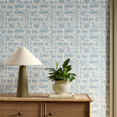 113288 Twycross Oakham Coast blue Wallpaper by Scion