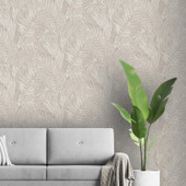 GR322103 Tropical Palm Leaf Mink by Wallpaper by Design ID GR322103 Tropical Palm Leaf Mink by Wallpaper by Design ID