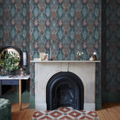 142305 Daraee Tapestry Blue Wallpaper by Graham & Brown