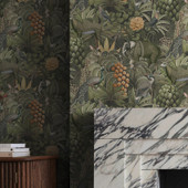 142316 Jungle Jamboree Sage Wallpaper by Graham & Brown