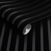 142021 Millicent Stripe Noir Wallpaper by Graham & Brown