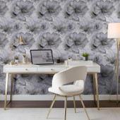 811323 Renata Floral Grey Wallpaper by Muriva