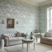Chiswick Grove Sage Chiswick Grove Wallpaper by Sanderson